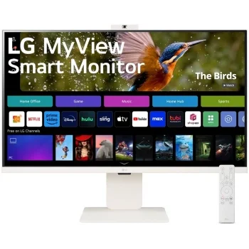 Монитор LG 31.5" MyView 32SR85U-W белый IPS LED 16:9 HDMI M/M Cam матовая HAS 400cd 178гр/178гр 3840