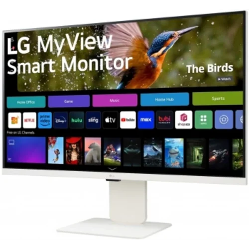 Монитор LG 31.5" MyView 32SR85U-W белый IPS LED 16:9 HDMI M/M Cam матовая HAS 400cd 178гр/178гр 3840