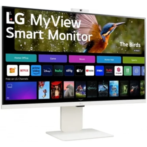 Монитор LG 31.5" MyView 32SR85U-W белый IPS LED 16:9 HDMI M/M Cam матовая HAS 400cd 178гр/178гр 3840