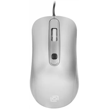 Мышь Оклик 155M серебристый оптическая (1600dpi) USB (4but)