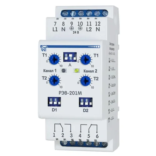 Реле времени РЭВ 201М 4 AC/DC время задержки программир. НовАтек-Электро 3425601201