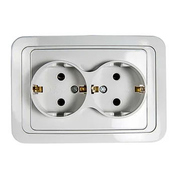 Розетка 2-м CLASSICO с заземл. 2128 бел. ASD / IN HOME 4680005959921