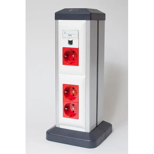 Колонна алюминиевая 330 мм, двухсторонняя, на 8 постов (45х45)