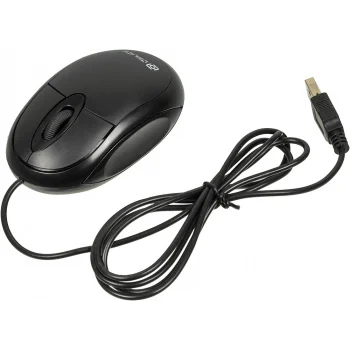 Мышь Оклик 105S черный оптическая (800dpi) USB для ноутбука (3but)