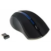 Мышь Оклик 615MW черный/синий оптическая (1200dpi) беспроводная USB для ноутбука (3but)