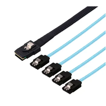 Кабель mSAS-4SATA, 55см, внутренний