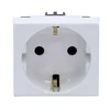 Розетка 1-м 2мод. Viva 16А IP20 2P+E с заземл. защ. шторки бел. DKC 45005