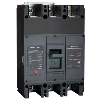 Автоматический выключатель в литом корпусе SMARTWATT PDE HCB630N-DC-500/3, 500 А, 3P, 40 кА