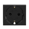 Розетка 1-м 2мод. Viva 16А IP20 2P+E с заземл. защ. шторки черн. DKC 45205