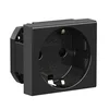 Розетка 1-м 2мод. Viva 16А IP20 2P+E с заземл. защ. шторки черн. DKC 45205