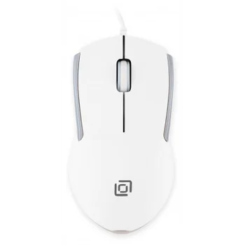 Мышь Оклик 245M белый оптическая (1000dpi) USB (3but)