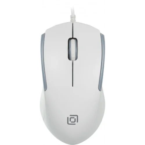 Мышь Оклик 245M белый оптическая (1000dpi) USB (3but)