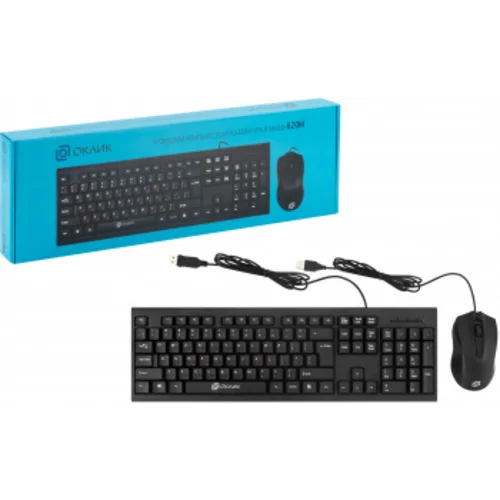 Клавиатура + мышь Оклик 620M клав:черный мышь:черный USB (475652)