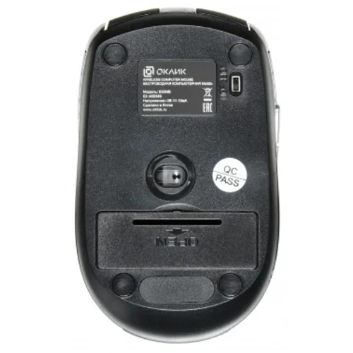 Мышь Оклик 635MB черный оптическая (1600dpi) беспроводная BT для ноутбука (6but)