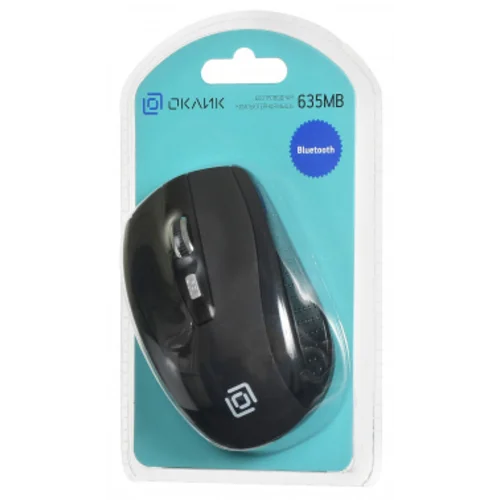 Мышь Оклик 635MB черный оптическая (1600dpi) беспроводная BT для ноутбука (6but)