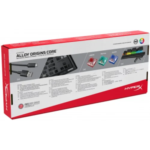Клавиатура HyperX Alloy Origins Core механическая черный USB for gamer LED (4P5P3AA#ABA)