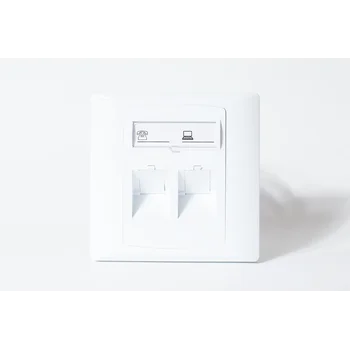 Рамка 86x86 мм, для 2 модулей Keystone, с суппортом