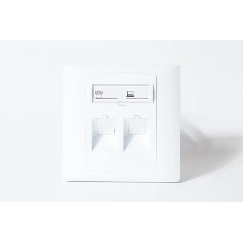 Рамка 86x86 мм, для 2 модулей Keystone, с суппортом