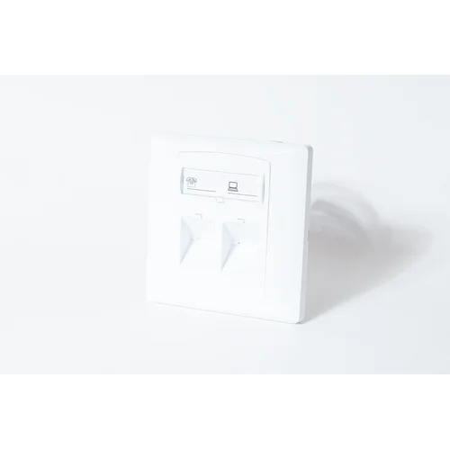 Рамка 86x86 мм, для 2 модулей Keystone, с суппортом