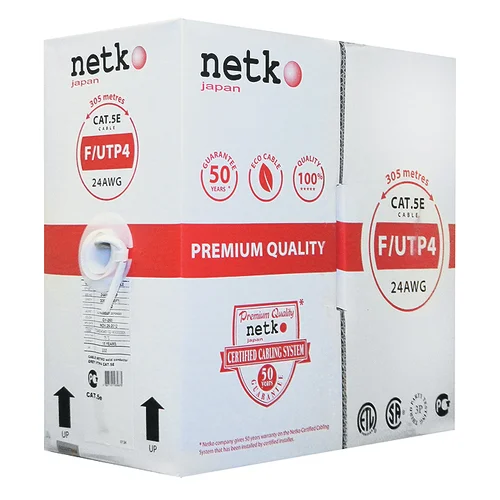 Кабель F/UTP4 (FTP4 ) cat.5e NETKO, 4 пары 24 AWG BC, PVC, indoor, 305м