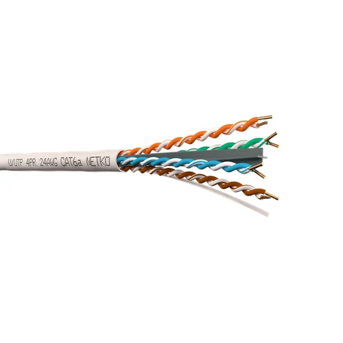 Кабель U/UTP4 cat.6a NETKO, 4 пары 23 AWG BC, PVC, indoor, 305м