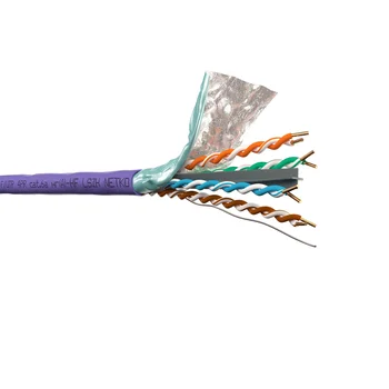 Кабель F/UTP4 (FTP4) cat.6a NETKO, 4 пары 23 AWG BC, нг(А)-HF LSZH, indoor, 305м