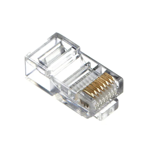 Коннектор RJ-45 (8p8c) cat.5е со сквозным отверстием EZNetko plug (8p8c) cat.5е неэкранированный