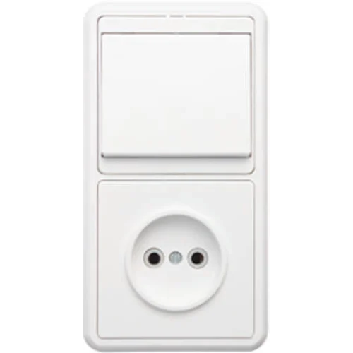 Блок БКВР-037 Бэлла (1-кл. выкл. + розетка) Кунцево 5815