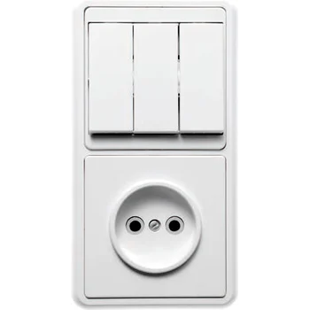 Блок БКВР-039 Бэлла (3-кл. выкл. + розетка) Кунцево 5839