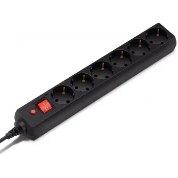 Сетевой фильтр Buro 600SH-16-3-B 3м (6 розеток) черный (коробка)
