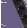 Сетевой фильтр Buro 600SH-16-3-B 3м (6 розеток) черный (коробка)