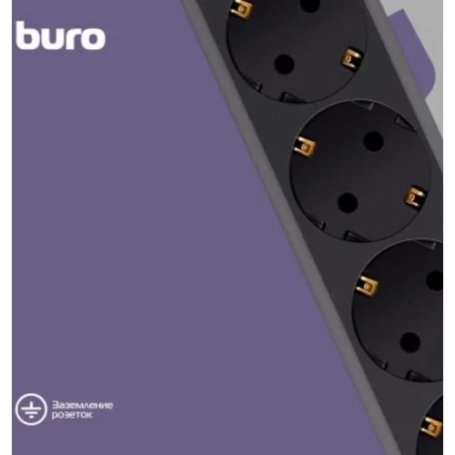 Сетевой фильтр Buro 600SH-16-3-B 3м (6 розеток) черный (коробка)