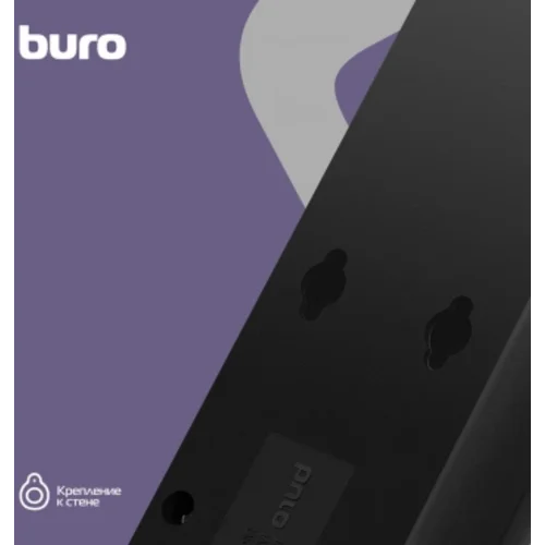 Сетевой фильтр Buro 600SH-16-3-B 3м (6 розеток) черный (коробка)