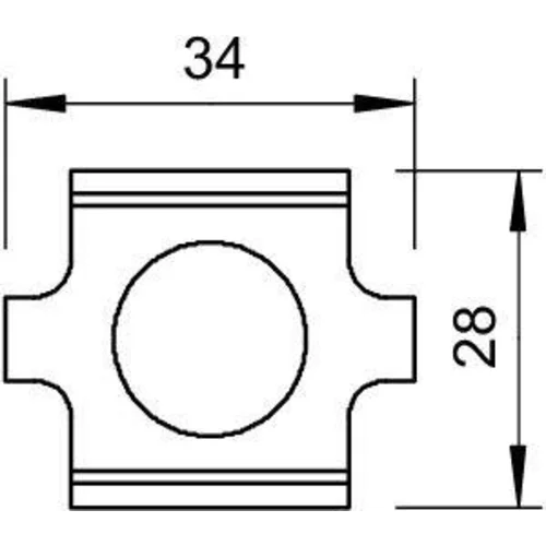 Комплект соединителя стык. 34х28мм сталь GSV 34 VA4301 OBO 6016642
