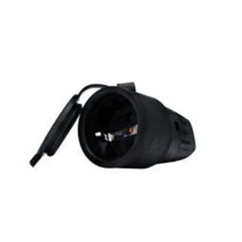 Разъем штепсельный 16А IP44 250В (еврослот) с заземл. каучук UNIVersal 602228