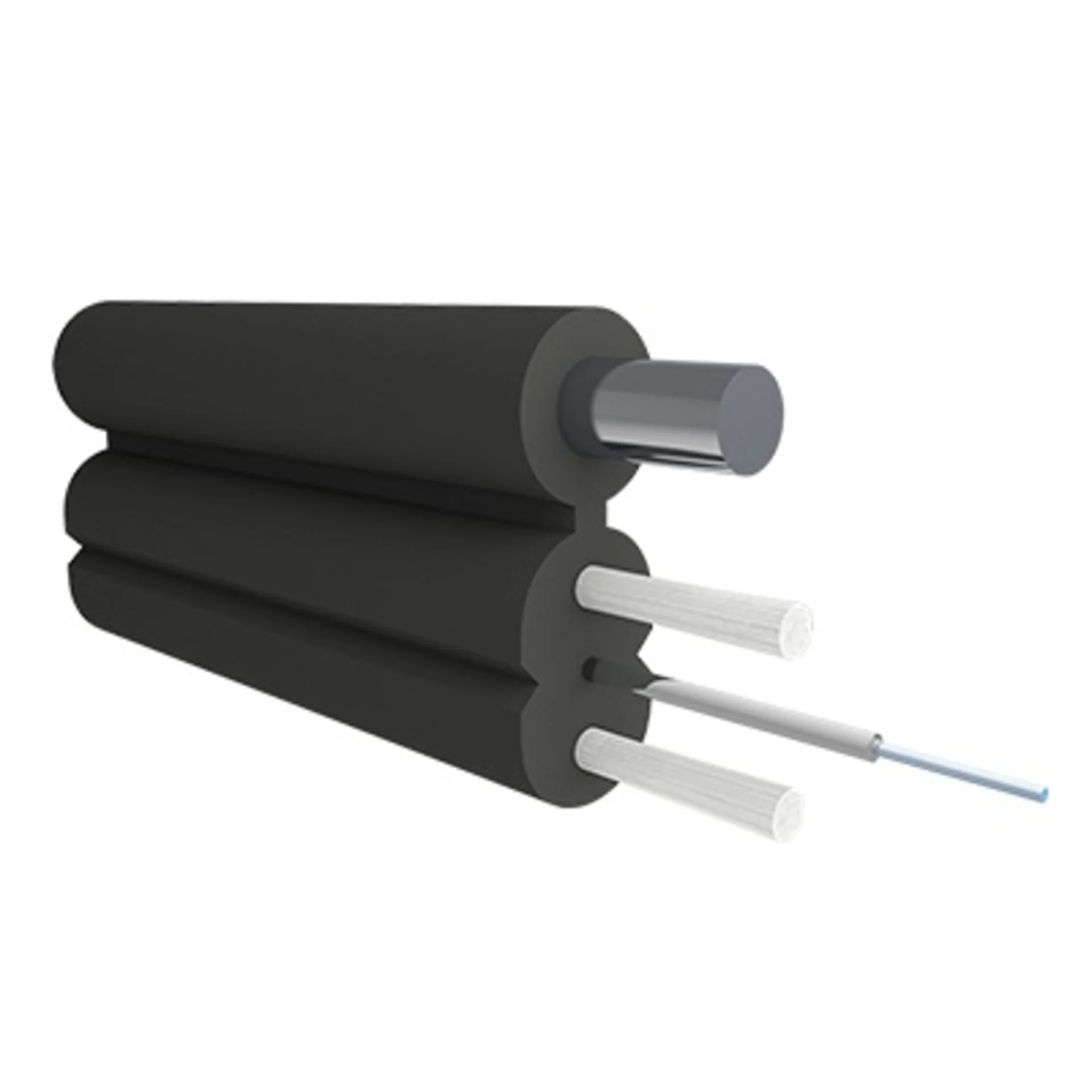 Кабель оптический Alpha Mile Flex FTTx, с дополнительным несущим элементом (проволока 1.0 мм), 1 волокно