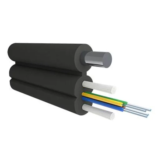 Кабель оптический Alpha Mile Flex FTTx, с дополнительным несущим элементом (проволока 1.0 мм), 4 волокна