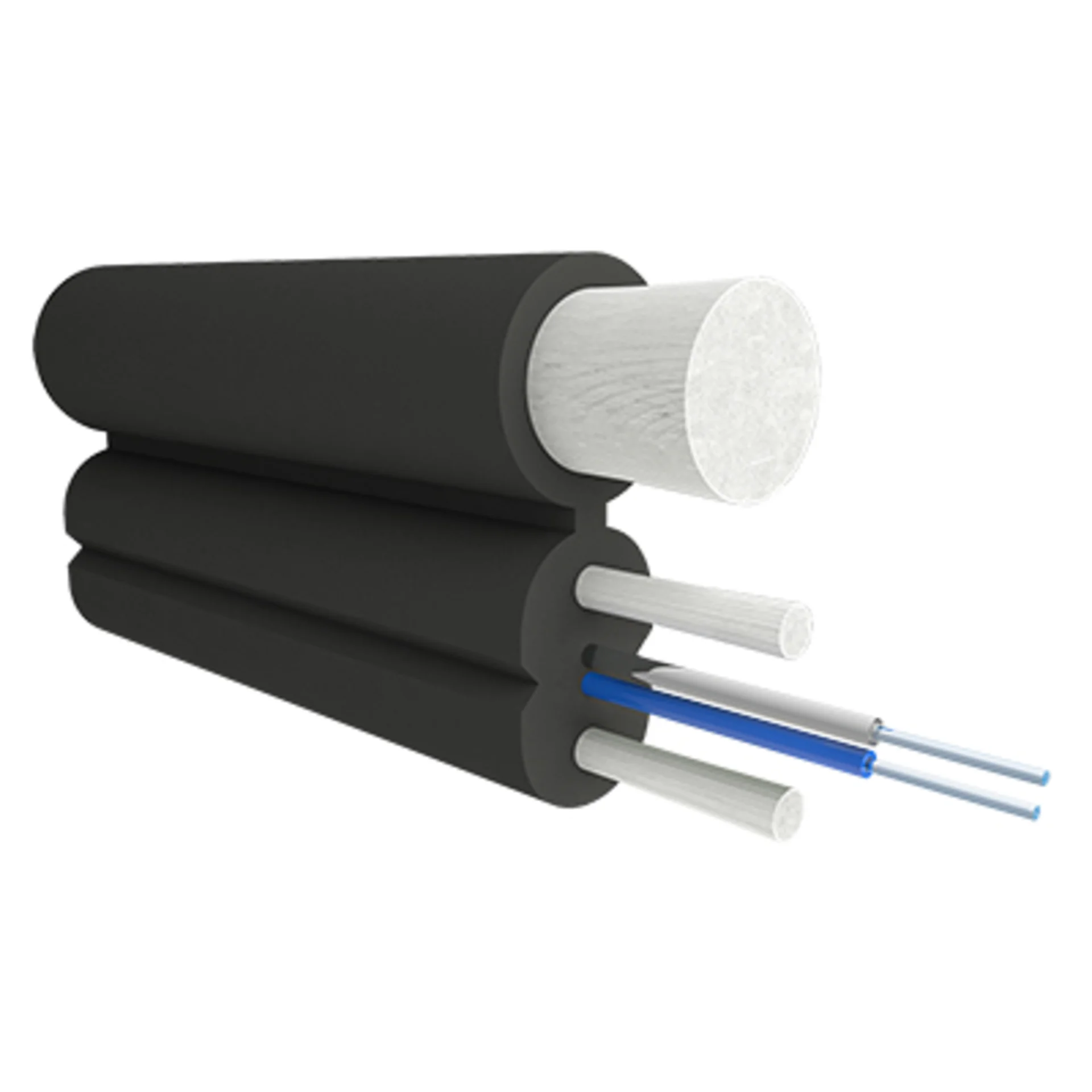 Кабель оптический Alpha Mile Flex FTTx, с дополнительным несущим элементом (FRP 1.8 мм), 02 волокна