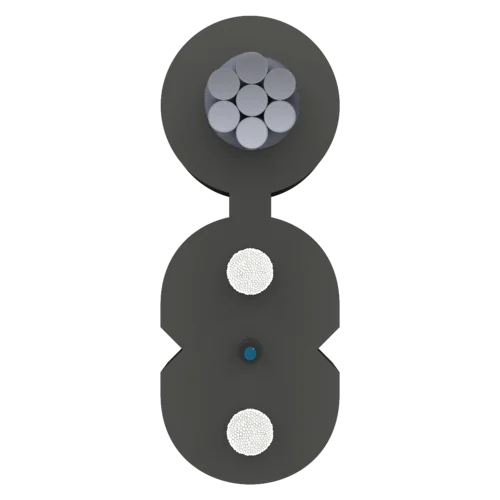 Кабель оптический Alpha Mile Flex FTTx, с дополнительным несущим элементом (трос 1.2 мм), 1 волокно 657A2