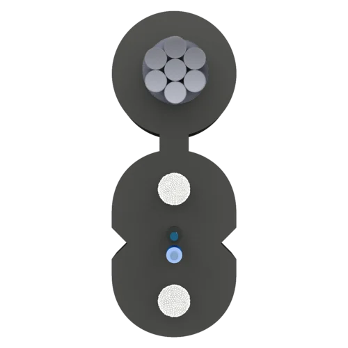 Кабель оптический Alpha Mile Flex FTTx, с дополнительным несущим элементом (трос 1.2мм), 2 волокна 657A2