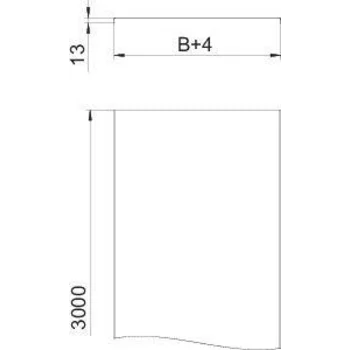 Крышка для лотка осн.100 L3000 сталь 0.75мм DRLU 100 FS оцинк. OBO 6052103