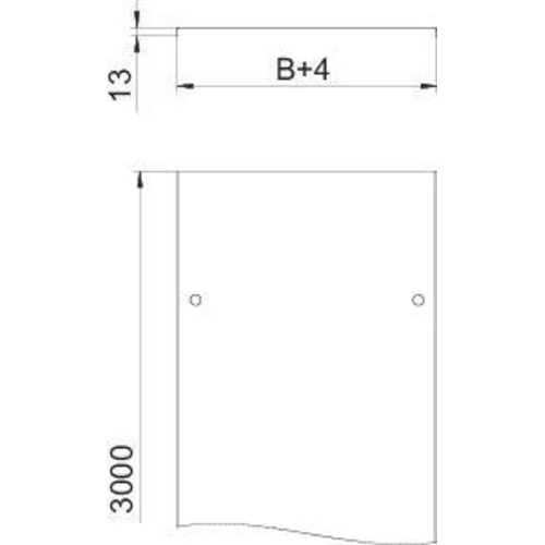 Крышка для лотка осн.200 L3000 сталь 1мм DRL 200 FS с поворотным фиксатором оцинк. OBO 6052207