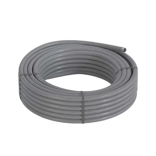Металлорукав в ПВХ изоляции гладкой DN 50мм Dвн.50.5мм Dнар.58.5мм без протяжки сер. (уп.25м) DKC 60