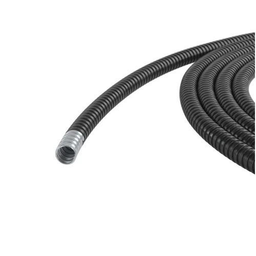 Металлорукав в ПВХ изоляции DN d26мм Dвн.26.5мм Dнар.31.5мм без протяжки черн. (уп.25м) DKC 6071R-02