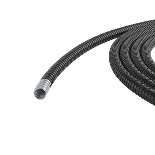 Металлорукав в ПВХ изоляции DN d26мм Dвн.26.5мм Dнар.31.5мм без протяжки черн. (уп.25м) DKC 6071R-02