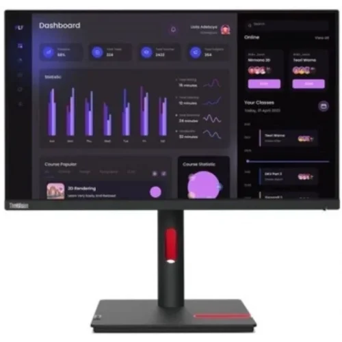 Монитор Lenovo 23.8" ThinkVision T24i-30 черный IPS LED 4ms 16:9 HDMI матовая HAS Piv 250cd 178гр/17