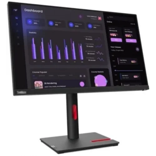 Монитор Lenovo 23.8" ThinkVision T24i-30 черный IPS LED 4ms 16:9 HDMI матовая HAS Piv 250cd 178гр/17