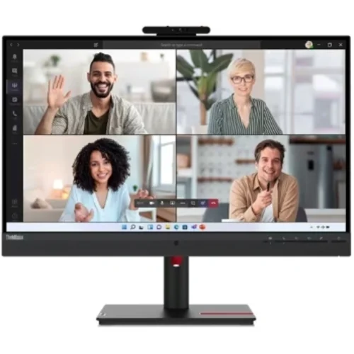 Монитор Lenovo 23.8" ThinkVision T24v-30 черный IPS LED 4ms 16:9 HDMI M/M Cam матовая HAS Piv 1000:1