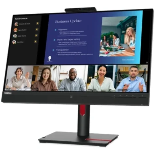 Монитор Lenovo 23.8" ThinkVision T24v-30 черный IPS LED 4ms 16:9 HDMI M/M Cam матовая HAS Piv 1000:1
