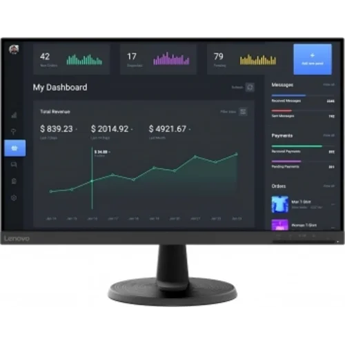 Монитор Lenovo 23.8" ThinkVision C24-40 черный VA 4ms 16:9 HDMI матовая 250cd 178гр/178гр 1920x1080